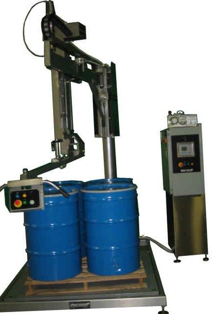 Pivot drum filling machine