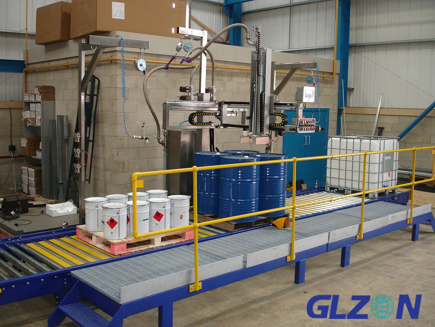 Automatic multi-drum filling equipment 4 Head Barrel Filling Machine - Industrial ton container filling system