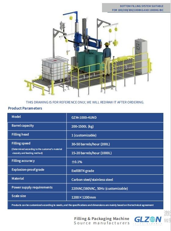 4 Head Barrel Filling Machine - Control panel interface