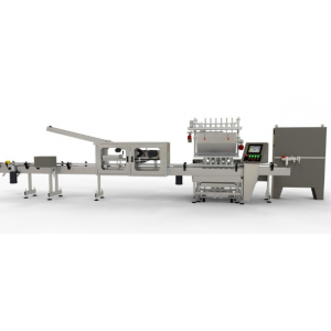 6 &ndash; Head Automatic Net Weight Filling & Closing Machine with Lateral Container Transfer for faster cycle times &ndash; 1/2 Pint to Gallon Containers.