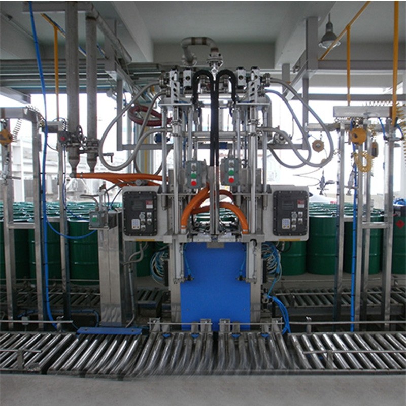 雙頭稱重式灌裝機 300kg智能灌裝線（自動卸蓋、灌裝、上蓋）