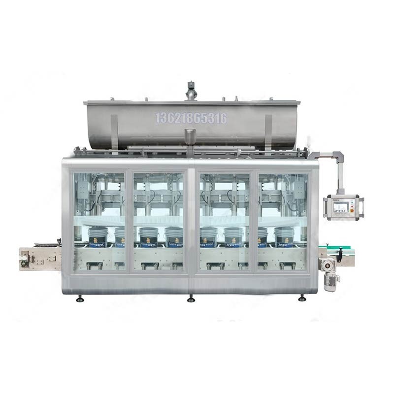 ?20升精細化工灌裝壓蓋機 稱重灌裝生產線 涂料灌裝機小桶 按需定制