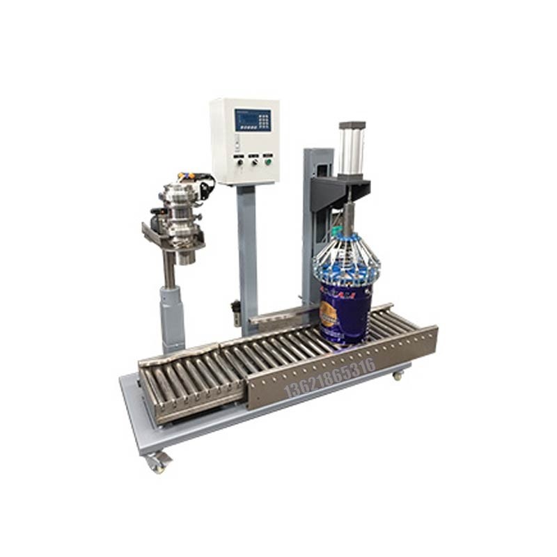 18升PP塑料桶自流式活塞泵包裝線,聚醚包裝線