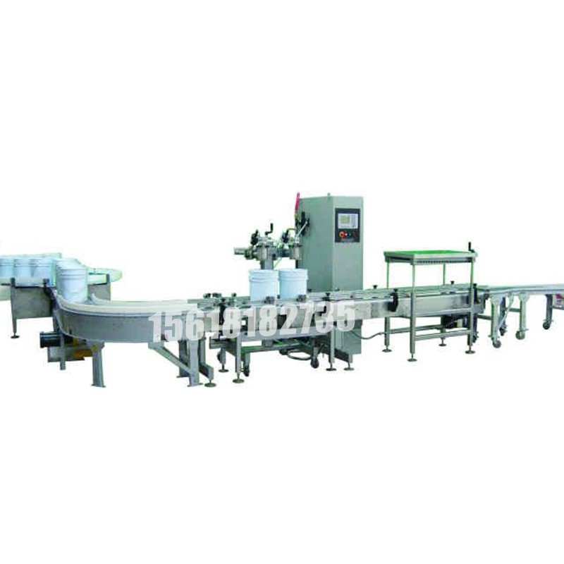 2頭在線自動凈重灌裝和卷邊封口機(jī)